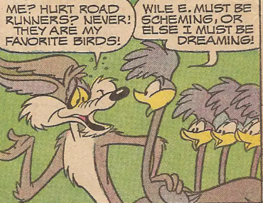 lily_lilyiscool's tweet photo. The random panel's from the Roadrunner comic do be hittin different 
#LooneyTunes #roadrunner #WileECoyote https://t.co/3uwvNh1R1C