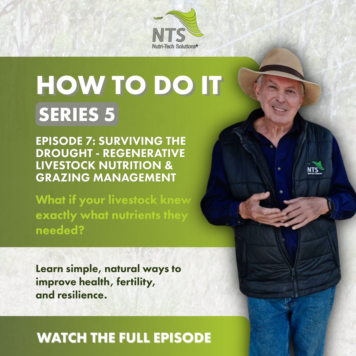 ntsaustralia's tweet photo. 🌱 How To Do It Series 5 | Episode 7: Surviving the Drought - Regenerative Livestock Nutrition &amp; Grazing Management

What if your cattle could choose the minerals they need? 🐄

🔗  Watch here: https://t.co/LhpVAQqQTp

#LivestockNutrition #LivestockFarming #DroughtResilience https://t.co/mX4jCQo3Of