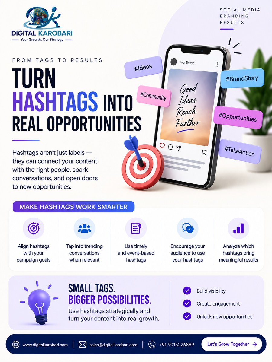 DigitalKarobari's tweet photo. #️⃣ How to Use Hashtags Effectively in Your Marketing
#DigitalKarobari #HashtagMarketing #HashtagStrategy #SocialMediaMarketing #InstagramMarketing #DigitalMarketing #SocialMediaStrategy #InstagramGrowth #ContentMarketing #MarketingStrategy #BrandAwareness #AudienceGrowth https://t.co/a7YpZkLIac
