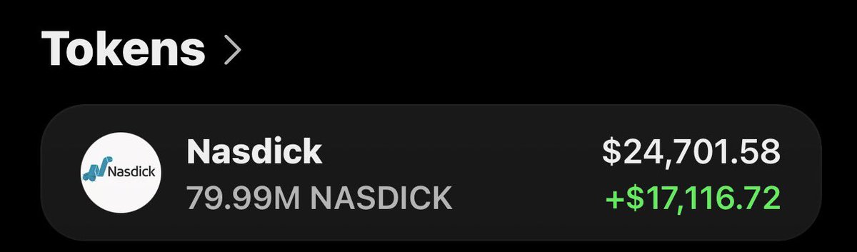 Solmemecoin27's tweet photo. $NASDICK is making waves printing huge profits on my Alpha telegram group🏆🚀📊

If you're in my tg group your copy trade would have been on same profit as I am.

CA: G64WzsH9xbgWnXwzWAhW7NDBkHiFYcEoexQqY9Kwpump https://t.co/Qcwypg2Hia