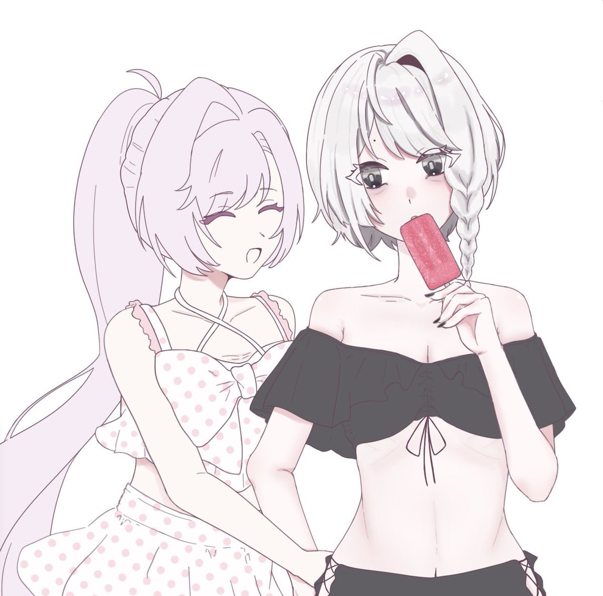 warfcxj's tweet photo. 描き終わらなかった水着コテ同さん（ •̥  ̫ •̥ ） https://t.co/aWPLghp9au