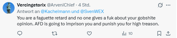 Kachelmann's tweet photo. Ich darf übrigens berichten, dass ich mit diesem Tweet erstmals weltweite Bot-Aufmerksamkeit in fast allen Sprachen bekommen habe, wie Sie an den 1000+ Drukos sehen. 

Fun fact: Auch in den anderen Sprachen sind die Bots so fehlerhaft wie im Deutschen. https://t.co/dMRfo8UQnx