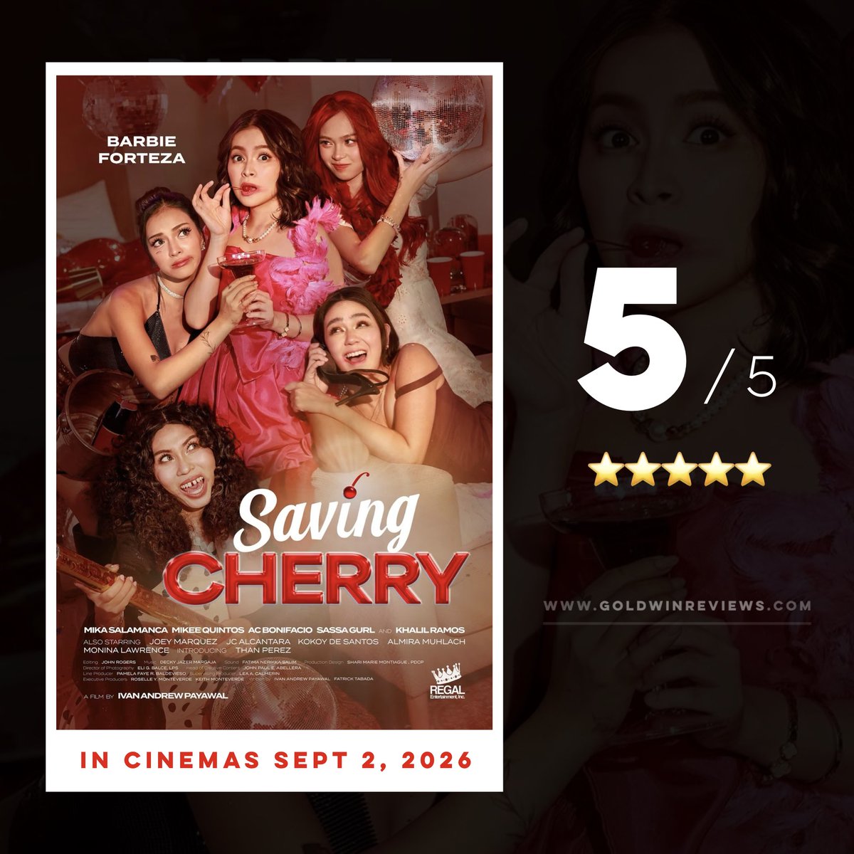 GoldwinReviews's tweet photo. Saving Cherry (2026)

“Showing the weaknesses of both men and women, the film has all the reasons to play it safe... Instead, it makes a concise and deliberate choice at the end, making the journey sweeter and more tasteful than a cherry.”

Movie Review: https://t.co/y7ILYba6Xv https://t.co/vvclo4x2HR