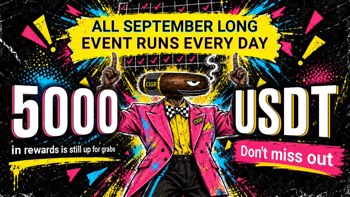 cigrhabana's tweet photo. 🎉 The events never stop. Every day there is one, and every day there are rewards

💰 5000 USDT worth of prizes are up for grabs
💵 USDT cash
🪂 solana:3P6WB3hifQ9Z38Ja5qNuaETkgstJUWmP6vf58aYupump airdrop
🎁 Cohiba cigar gift box

🏆 The TG chat contest runs daily. Leaderboard rewards are settled and paid every day in solana:3P6WB3hifQ9Z38Ja5qNuaETkgstJUWmP6vf58aYupump at equal value
💡 Why we pay in solana:3P6WB3hifQ9Z38Ja5qNuaETkgstJUWmP6vf58aYupump. It brings real liquidity into the market and gives holders a bigger share of the rewards
✅ The Zealy quest prize pool is entering the final sprint. Who will win the Cohiba cigar gift box

Join now, make your push and claim your reward

💬 The TG chat king event is running every day, do not miss out
https://t.co/k6j9A7W2j6

🎁Zealy link: https://t.co/AX6PbFc49j
#CIGR  #Crypto  #Giveaway solana:3P6WB3hifQ9Z38Ja5qNuaETkgstJUWmP6vf58aYupump
