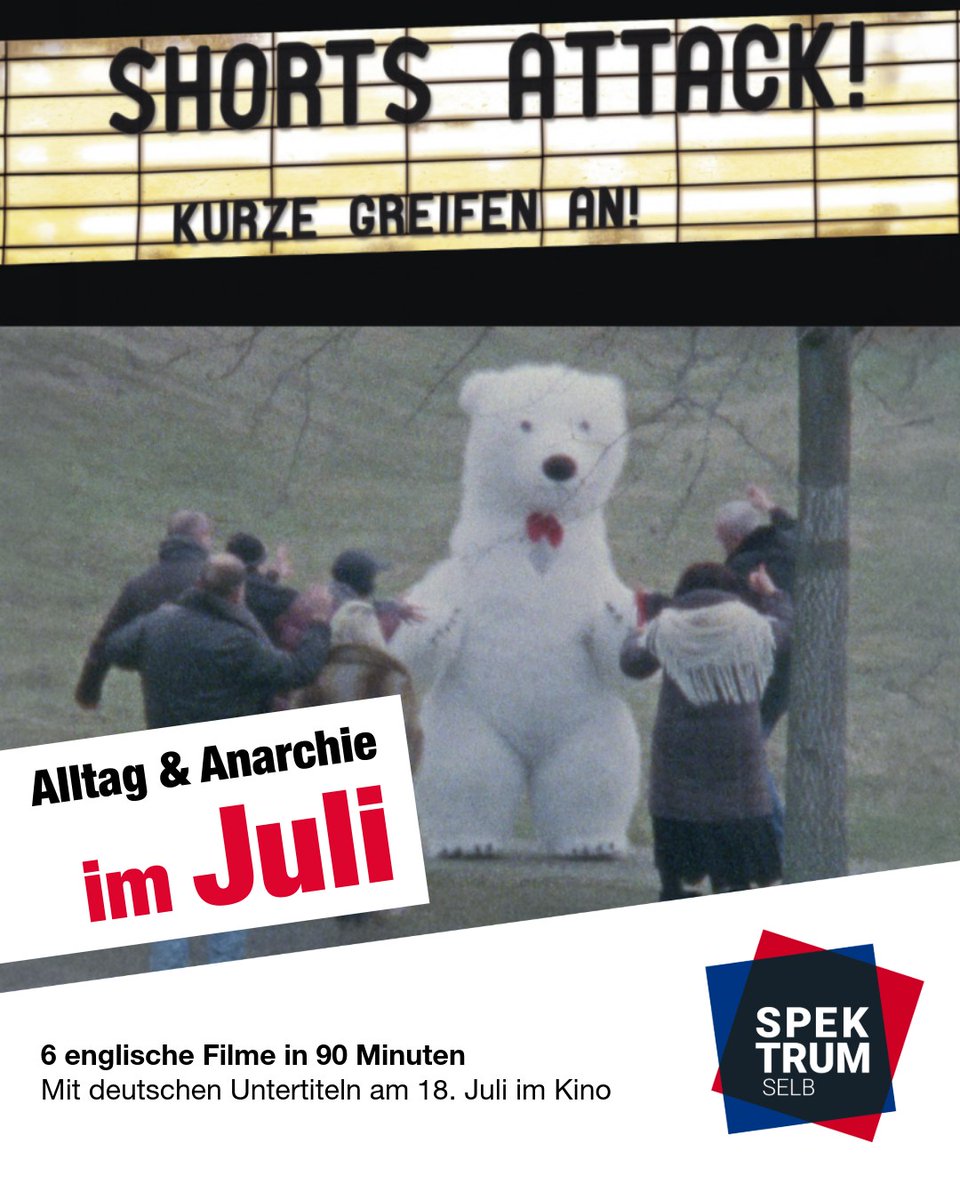 nohelyn's tweet photo. Sechs Kurzfilme, sechs außergewöhnliche Geschichten, unvergessliche Charaktere. Humorvoll, berührend und provokant: ein Kinoerlebnis voller kreativer Ideen und starker Persönlichkeiten. Am 18. Juli im SPEKTRUM Selb. https://t.co/wNCsd5NOAk