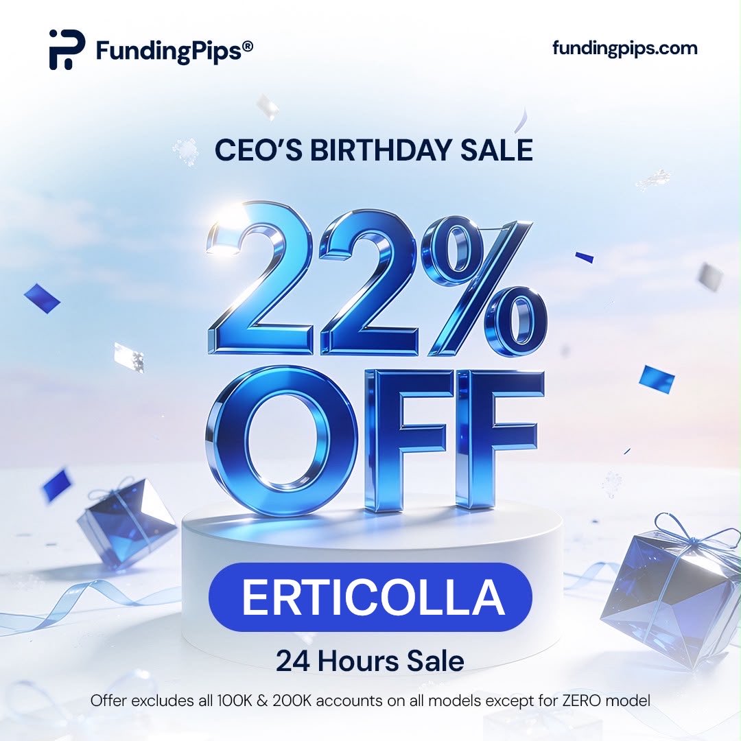 erti_trades's tweet photo. 🎁 FREE 2 × $5K @fundingpips Accounts

It’s Monday…GIVEAWAY TIME 🔥

How to enter:
• Follow @fundingpips & @erti_trades

•Follow me on Instagram https://t.co/Z8oqeqIGUU

• Like & Repost this post

• Tag 3 real friends in the comments

•Use my code ERTICOLLA for 22% OFF on @fundingpips for every user old and new.

If you buy a FundingPips Account with my code,send the proofs in my dms.
You will have extra chances to win.

🏆 2 winners will be announced on Friday.

Good luck everyone! 🍀