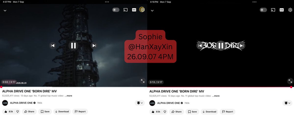 HanXayXin's tweet photo. @ALD1_official MV Streaming
260907 4PM

#ALPHADRIVEONE 
#ALD1
#알파드라이브원 
#BORN_DIRE
#ALPHADRIVEONE_BORNDIRE https://t.co/Heq1f4UDbM