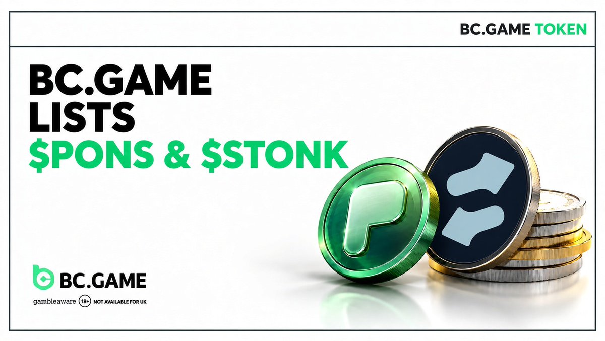 bcgame's tweet photo. $PONS and solana:6GmAFSYs4gk3FDao5FzzySQpPZaWsa4rUJHacpMpUNgx are now live on BCGAME.

To celebrate the listings, we already airdropped $60,000 to VIP players across $牛来, $PONS and solana:6GmAFSYs4gk3FDao5FzzySQpPZaWsa4rUJHacpMpUNgx.

Now the giveaway is open to everyone.

10 winners will split $300 in $PONS & solana:6GmAFSYs4gk3FDao5FzzySQpPZaWsa4rUJHacpMpUNgx.
To enter: 
- Follow @bcgame 
- Like + RT this post 
- Tag 2 friends

Today’s luck starts here. 🪙