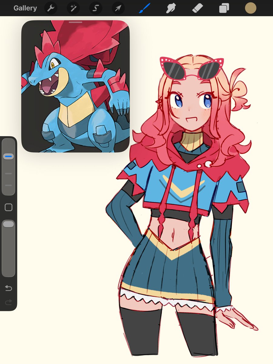 Primal_Lazuli's tweet photo. (3/8) Taunie and Mega Feraligatr !! https://t.co/8RyEIXbuY5