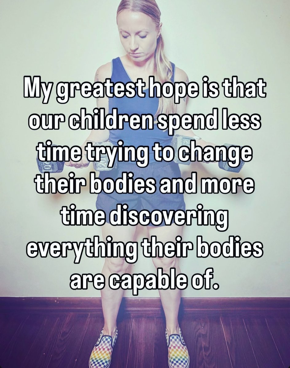 YeeBurtmanldnu's tweet photo. May future generations choose strength over shrinking, joy over guilt, and health over appearance. May children see movement as celebration, not punishment, and know their worth is never defined by a scale, clothing size, or beauty standard. https://t.co/MX5UI65iRh