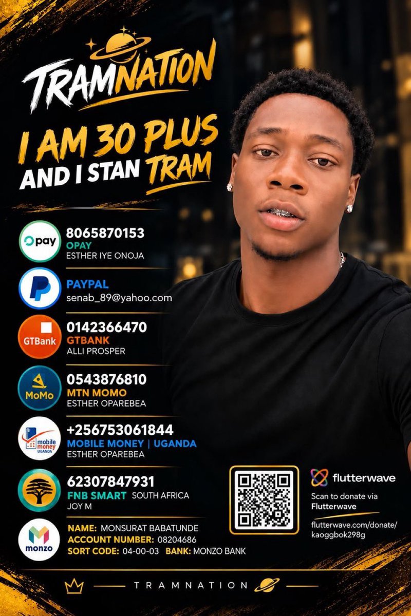simplyozone's tweet photo. Let’s run a 30k challenge guys!!!

TRAM IS 24 PROUD AND BOLD
TRAM X 160M

#Tram
#AlekewumuJoshuaOpeyemi 
#BBNaija https://t.co/WZpDbPFPgw