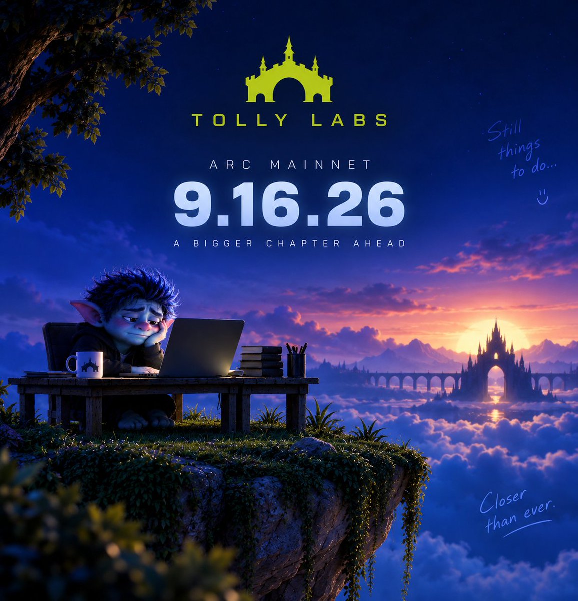 TollyLabs's tweet photo. GM ☀️

9 days until public mainnet.

The last few months have been a long grind for the Tolly team building, fixing, improving, breaking things, fixing them again… and somehow finding more things to improve every day 😅

Still a lot of work left before September 16, but we are closer than ever.

Private mainnet was the warm up. 
Now we are getting ready for the real thing.

$TOLLY