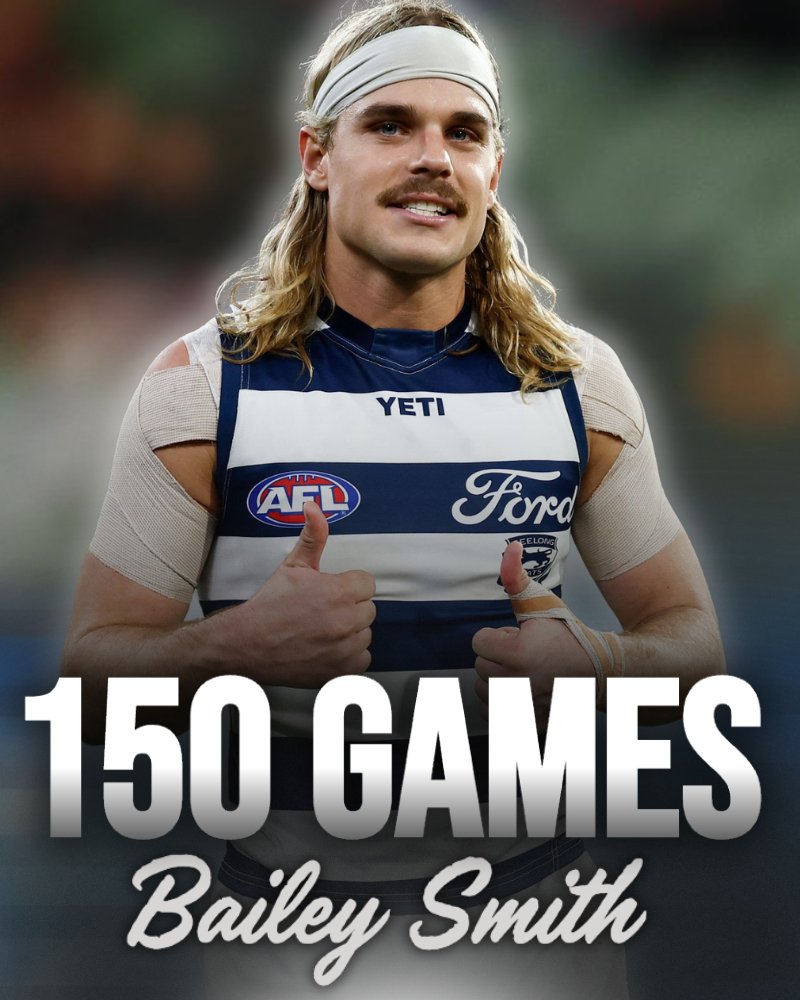 TheHoopsCrew's tweet photo. Congratulations to Bailey Smith who is set to bring up 150 AFL games in the Semi Final against Fremantle #AFLFinals https://t.co/CgpaGjxRnD