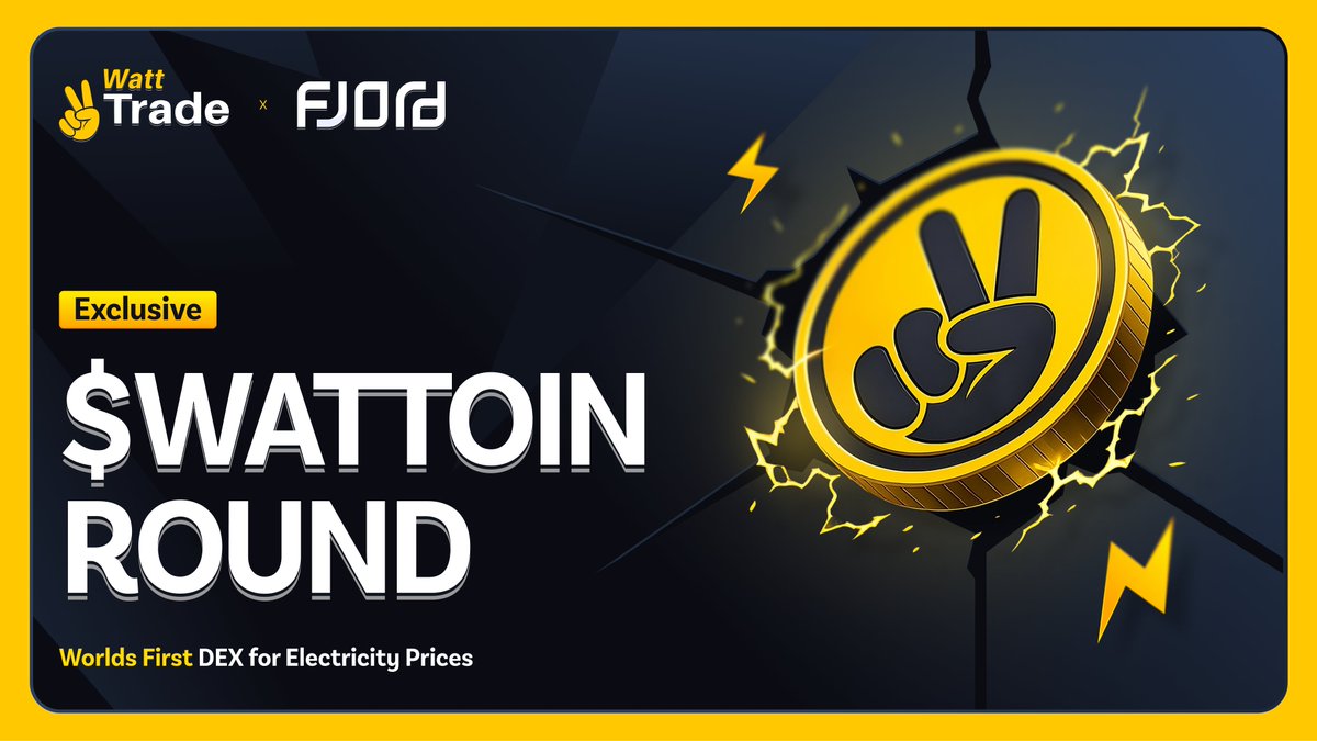 FjordFoundry's tweet photo. 2 DAYS TO GO.

Watt2Trade ($WATTOIN) launches on @FjordFoundry in just 48 hours.

The world's first DEX for virtual electricity is almost ready.

Don't miss the sale.

https://t.co/XJ8PFVgyhA https://t.co/kub3LeEYdd