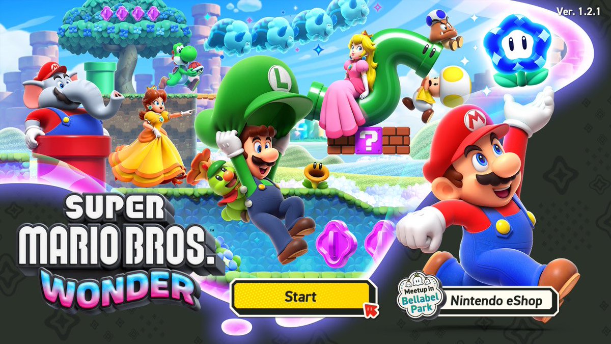 tuod's tweet photo. ☑️ Super Mario Bros. Wonder (NS) - 100% #gamelog #NintendoSwitch https://t.co/sp1nbFDpbS