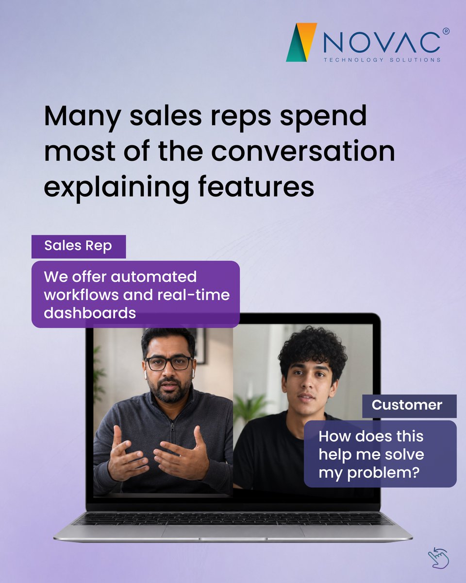 NovacTechnology's tweet photo. Mistakes to avoid while pitching to customers - Part 2 

Too much focus on features can make the pitch feel like a product walkthrough. Instead, connect each feature to the business outcomes.

Explore #MIGOTOAI™: https://t.co/tr2rQsoRid 

#CustomerPitchingMistakes #Novac https://t.co/yyiG4Ixl5o