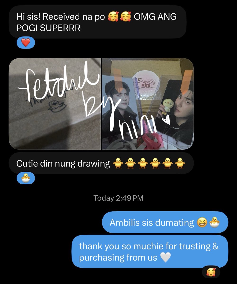 fetchedbynini's tweet photo. @_anjelllyy 🐻 SOLD OFFICIAL EXhOrizon Sehun Trading Card Set

Thank you so much! enjoy your Sehun PCs 🐣

#fetchedbyniniproofs #fetchedbynini #photocard #exo https://t.co/r2Uzb6oOz1