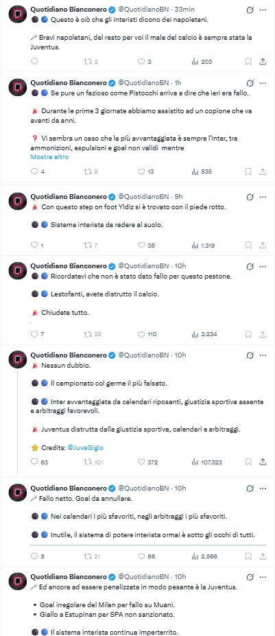 Giovannistones's tweet photo. Sabato l'#Inter trionfa contro il #Napoli.
Domenica il #Milan va in vantaggio contro la #Juve con un contatto dubbio (sicuramente da #VAR).
Domenica sera e lunedì, si parla solo di inter su una pagina che dovrebbe parlare di Juve 'con cuore lucido e voce sincera'.
Imbarazzanti. https://t.co/cTHcNQtp7h
