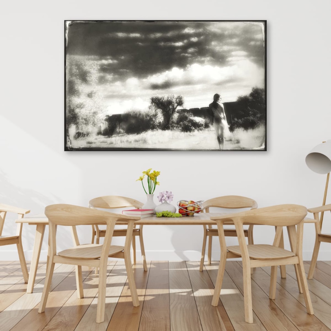 FrancesShitwu1's tweet photo. I made this experimenting with soft focus and grain: a lone figure beneath a heavy sky, like a half-remembered story. The blur and contrast evoke movement and memory. What one word does it make you feel? What would you title it? MORNING STROLL https://t.co/FwQgKkmZ3P