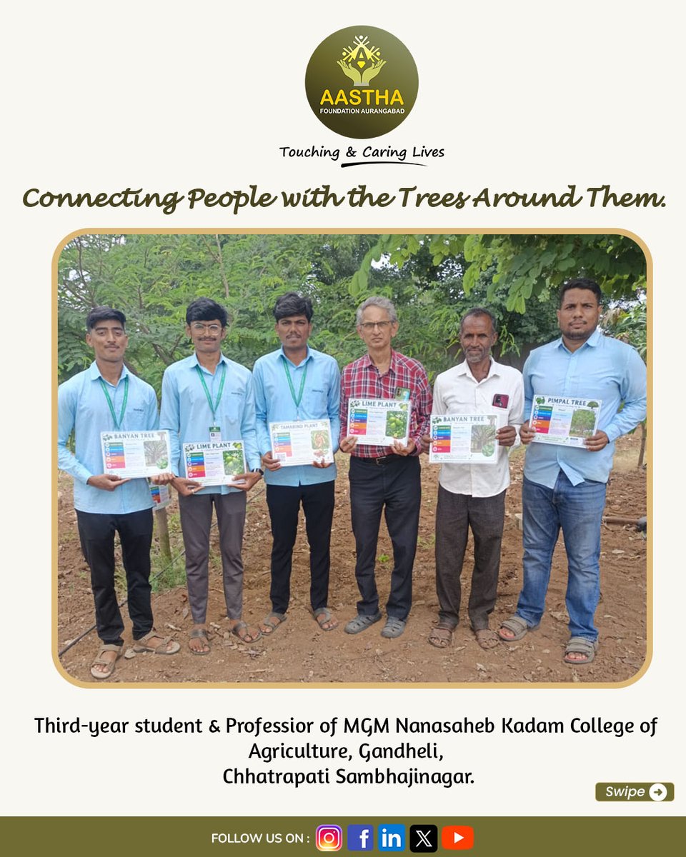 Aastha4Seniors's tweet photo. 🌱 From a Plantation to a Living #Legacy
Some journeys are not measured in #years They are #measured in the shade they create
📍 #Aastha_Foundation_Aurangabad, Chhatrapati Sambhajinagar Touching & Caring Lives
📞 +91 240 3519922 | +91 96840 24351
#savetreesavelife https://t.co/5LwbdZMbFA
