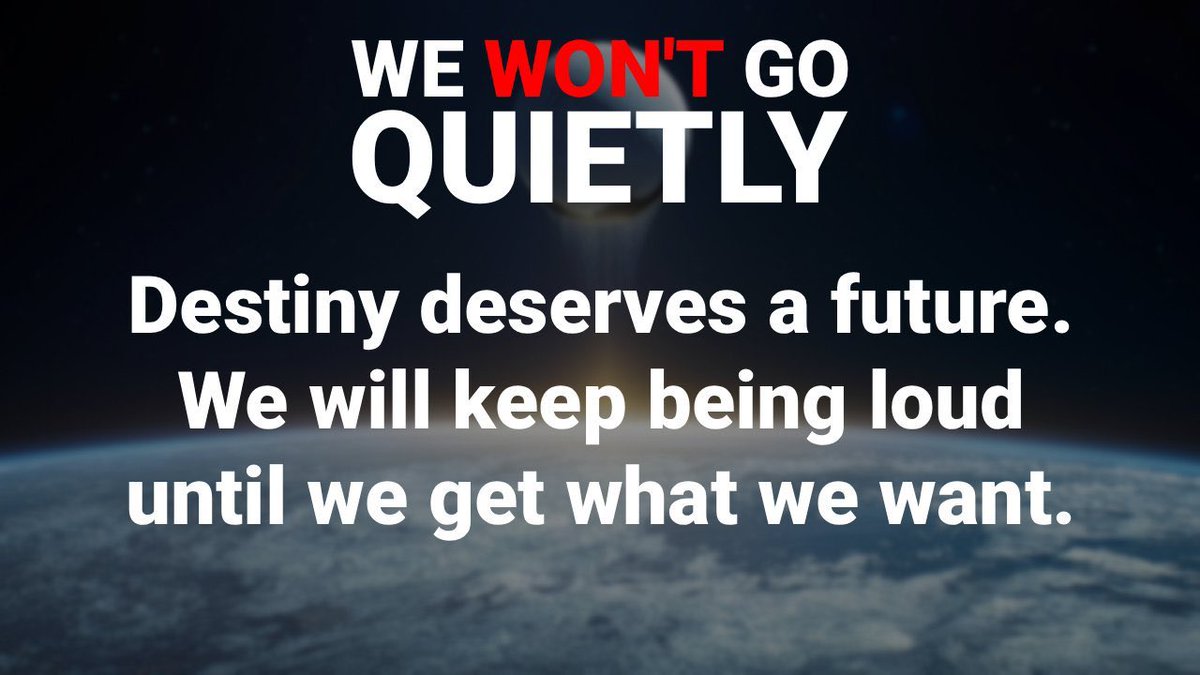 LukeCB14's tweet photo. We want Destiny. https://t.co/0Bt6HL9XOA