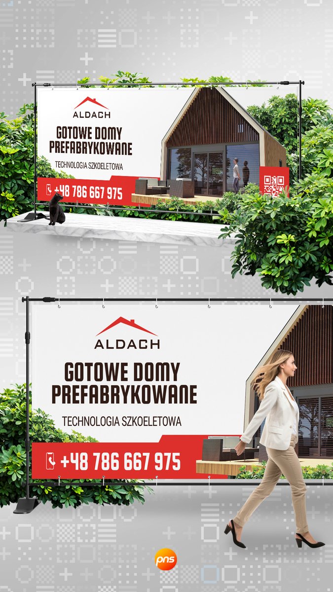 grupapns's tweet photo. Autorski projekt graficzny baneru promującego ofertę gotowych domów marki ALDACH w technologii szkieletowej
https://t.co/zMedGsQ0wG

#baner #dom #reklama #firma https://t.co/hHkYvWvz4o