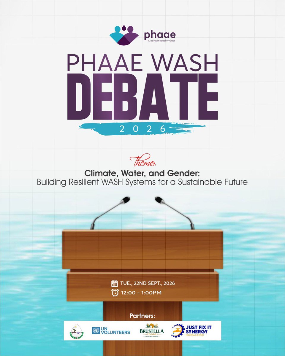 phaae_org's tweet photo. We are bringing together professionals from different walks of life to engage in a meaningful conversation on the intersection of climate, water, and gender.

Join us as we bring diverse voices together to discuss the future of WASH. 💧🌍 @ucokonmah https://t.co/ULfx0fVQvh