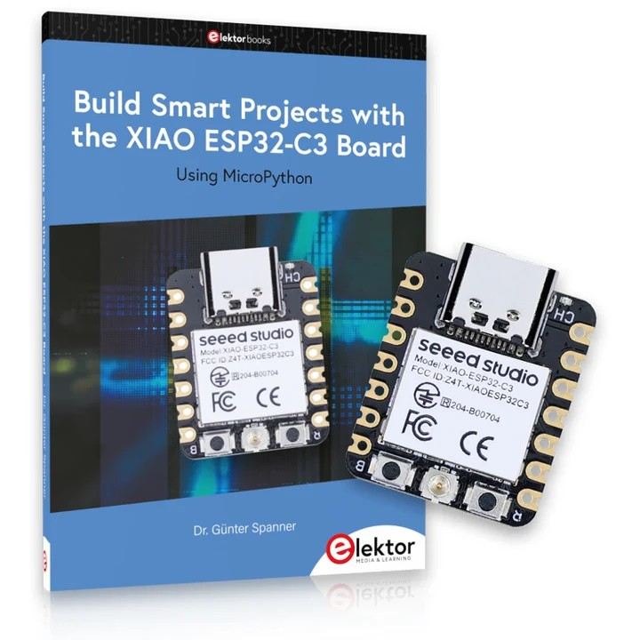 seeedstudio's tweet photo. The XIAO ESP32-C3 handbook is now in English 📕

245 pages by Dr. Günter Spanner, published by @Elektor — from blinking an LED to a Wi-Fi weather station, an ultrasonic parking assistant, and a fridge probe running years on deep sleep.

10% off with SeeedStudioXIAO until 15 Sept 👉 https://t.co/BDFGwiNml5