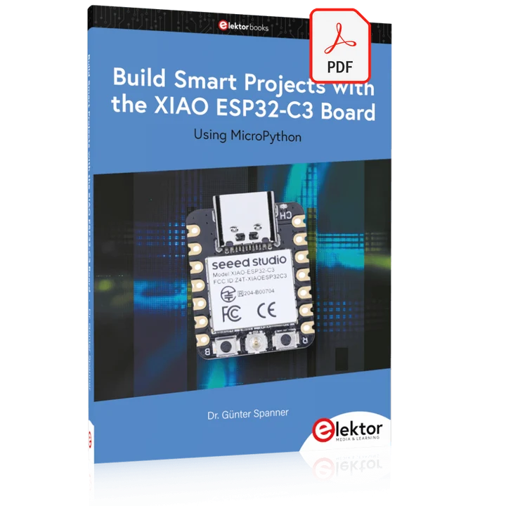 seeedstudio's tweet photo. The XIAO ESP32-C3 handbook is now in English 📕

245 pages by Dr. Günter Spanner, published by @Elektor — from blinking an LED to a Wi-Fi weather station, an ultrasonic parking assistant, and a fridge probe running years on deep sleep.

10% off with SeeedStudioXIAO until 15 Sept 👉 https://t.co/BDFGwiNml5