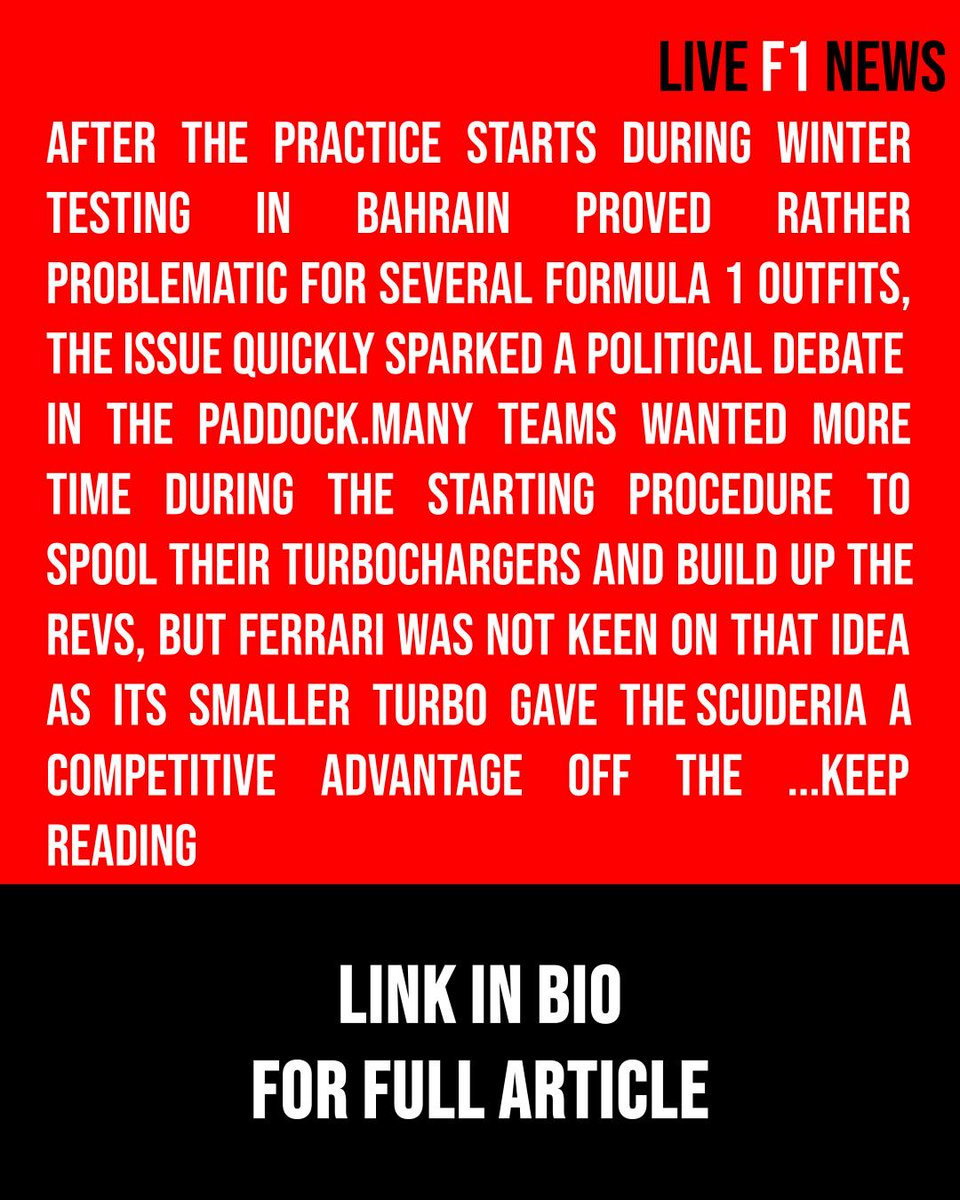 JulioPosta8au's tweet photo. Live F1 News: Pre-start procedure set to remain for F1 2027. https://t.co/Vn8QExTbQ5