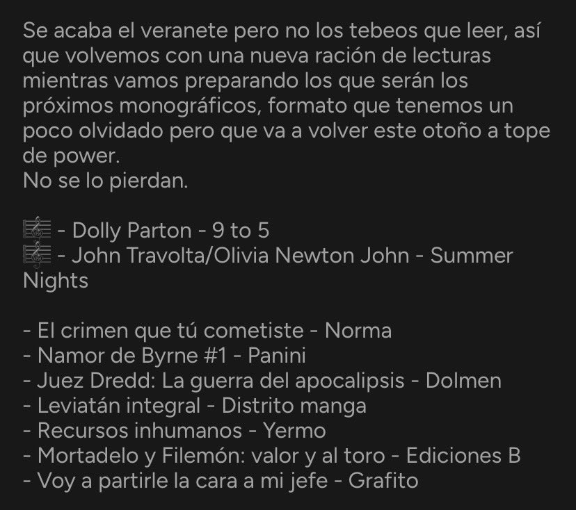 PodcastTDT's tweet photo. ¡NUEVO PROGRAMA!
Volvemos con nuestras últimas lecturas.
@nandoman1905 @CarlosdeAntonio @Whitesnake1979 #elbarbas
👇🏻👇🏻👇🏻
🟠TDT Podcast #280: El final del verano
https://t.co/SV2kuJIidI
🟢 https://t.co/oqgRm9GQAg
🟣 https://t.co/Z3y63wxNid https://t.co/ptY9x05wrh