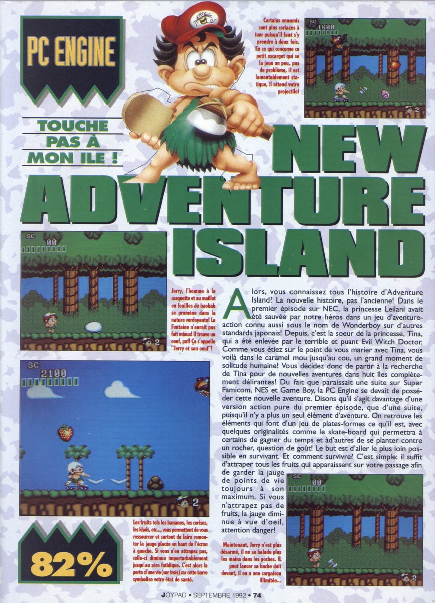 AllmightoFranky's tweet photo. Hey #Nostalgeek et la suite des tests de ce numéro de la rentrée de 1992 de #Joypad!On est chez #NEC avec #NewAdventureIsland et #SoldierBlade sur #PCengine! #retro #retrogaming #oldschool #80s #90s 1/5 https://t.co/XwcASAzWux