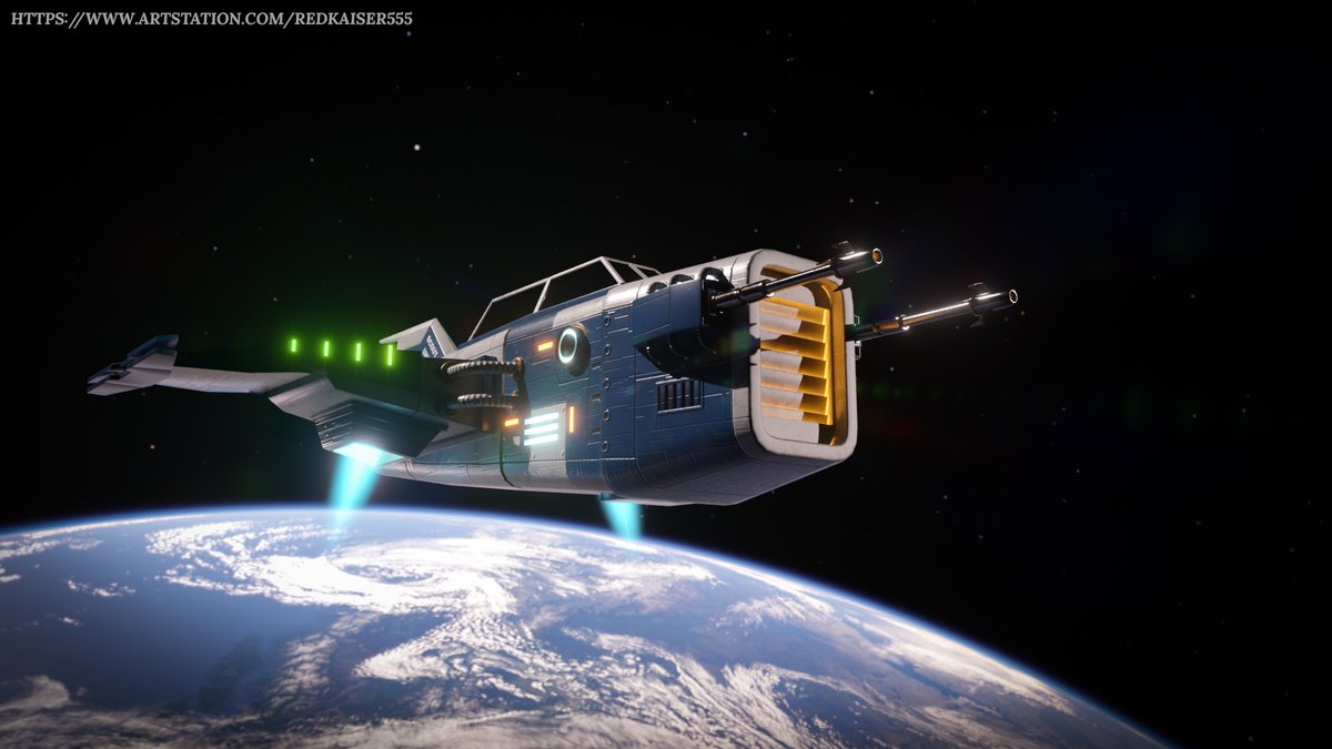 RedKaiser555's tweet photo. Scout fighter.
Rendered in Blender 5.1, cycles render.
#blender #scifi #spaceship https://t.co/x48nwsYMS7