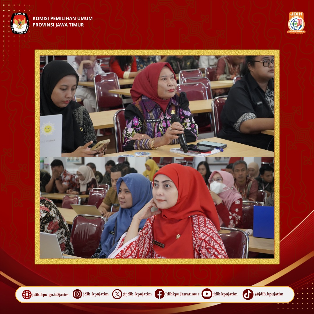 jdih_kpujatim's tweet photo. Halo #Sobat JDIH
Guna meningkatkan pengetahuan dan kapasitas terkait dengan Manajemen Risiko, KPU Jatim mengikuti Bimtek Implementasi Manajemen Risiko di Lingkungan KPU, KPU Provinsi, KPU Kabupaten/Kota.
Jangan lupa like, share dan komen
#JDIHKPUJatim #KPUMelayani https://t.co/sPDZnIWxMJ