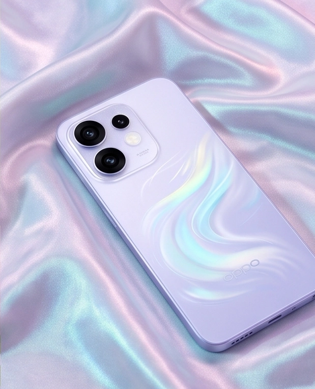 OPPOSaudi's tweet photo. لمسة ناعمة وبريق متلألئ يخطف الأنظار في كل لقطة! 
يندمج هاتف OPPO Reno16 Series باللون البنفسجي الحالم بسلاسة مع أسلوب حياتك ليضيف بريقاً هادئاً وأنيقاً لأي مساحة يوضع فيها. https://t.co/mMUxhg71xx