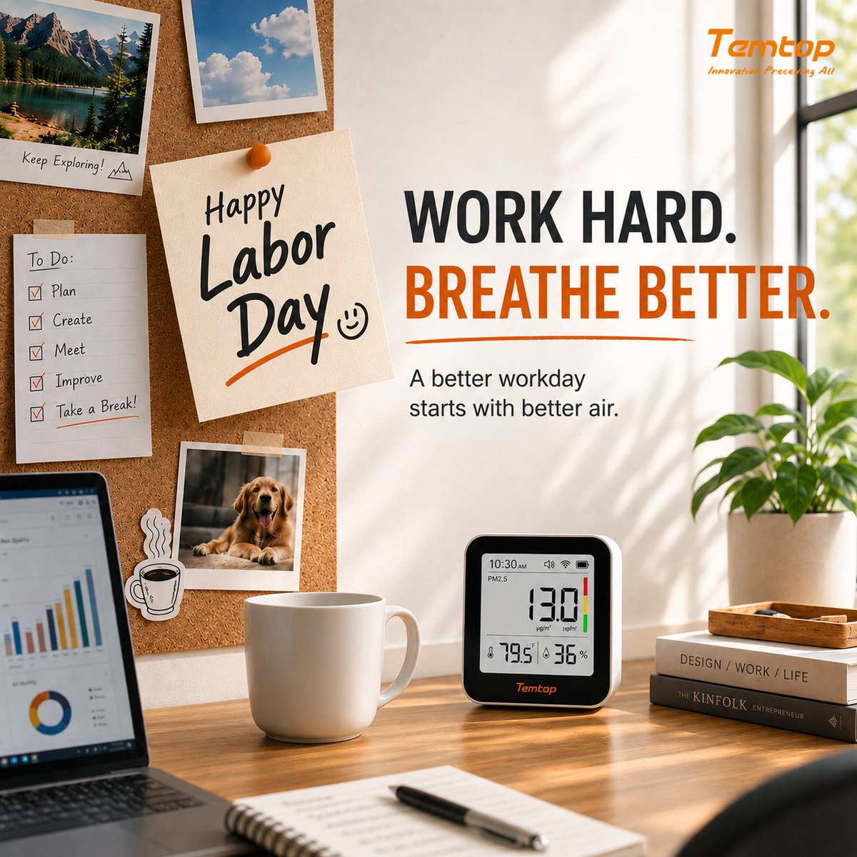 temtopus48285's tweet photo. Work hard. Breathe better. 💨

This Labor Day, we’re celebrating the people who keep things moving — at the desk, on the job, and everywhere in between.

Here’s to the people behind the work.  
Happy Labor Day! 

#LaborDay #WorkHardBreatheBetter #AirQuality #IndoorAirQuality https://t.co/hJRhO33bv4