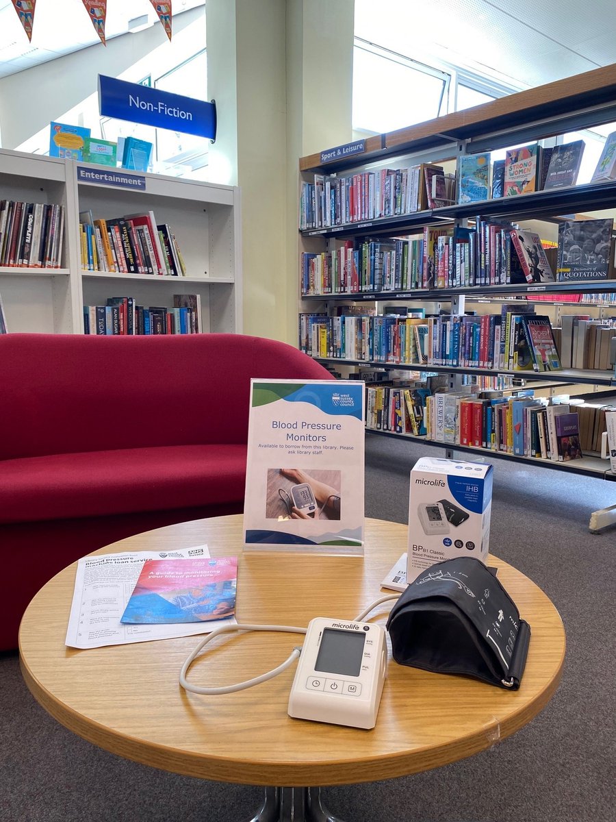 WSCCNews's tweet photo. It’s #KnowYourNumbers Week! ❤️High blood pressure has no symptoms but can cause heart attacks &amp; strokes. 

Did you know West Sussex Libraries offer free blood pressure monitors on loan? Borrow a kit for up to 3 weeks to check your numbers at home. 

Find out more below 👇 https://t.co/EHZOuD4bTw