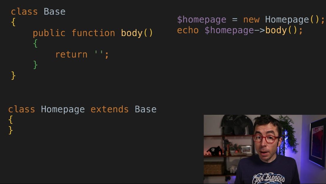 SymfonyCasts's tweet photo. Rewind ⏪ Cosmic Coding with Symfony #6
Twig's template inheritance is neat. Working exactly like object-oriented inheritance (in fact, it was once implemented behind the scenes as OO inheritance!), we break our base template into as many parts as we want, then override those from the child. 
https://t.co/cR76SwiuxH