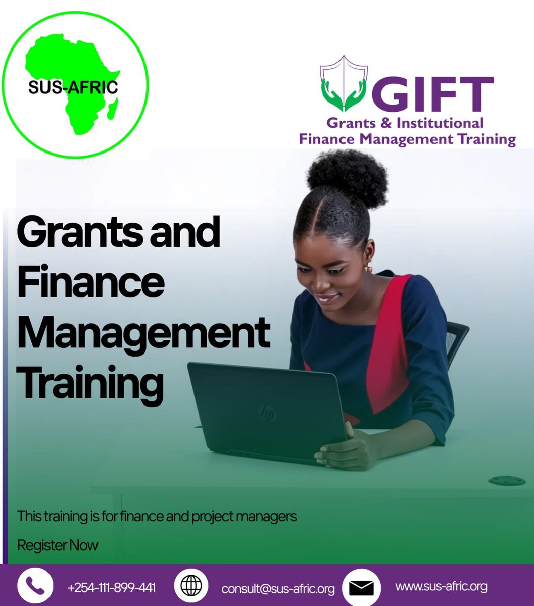 susafric_Inst's tweet photo. Grants and Financial  Management Training
Master key grant management and compliance practices to enhance accountability, ensure financial control, and optimize fund utilization.

https://t.co/xlaZByGIjf https://t.co/T5acSInnsl