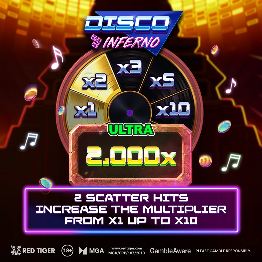 RedTigerGaming's tweet photo. The sacred multiplier turns up the funk by growing instant wins and jackpots 🪩

#RedTiger #DiscoInferno #FeaturePost

🔞 | https://t.co/o2OVks3VDp | Play Responsibly https://t.co/oUIAge0FEH