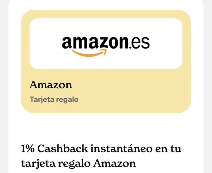4materasu_'s tweet photo. 🚨 Por fin CASHBACK en Amazon.

Si compras habitualmente en Amazon, ojo a esto:

Ya puedes conseguir un 1% de cashback comprando tarjetas regalo de Amazon desde iGraal.

Las añades a tu saldo y compras como siempre.

Parece poco… hasta que sumas TODO lo que gastas en Amazon al https://t.co/DwyIl3XMru
