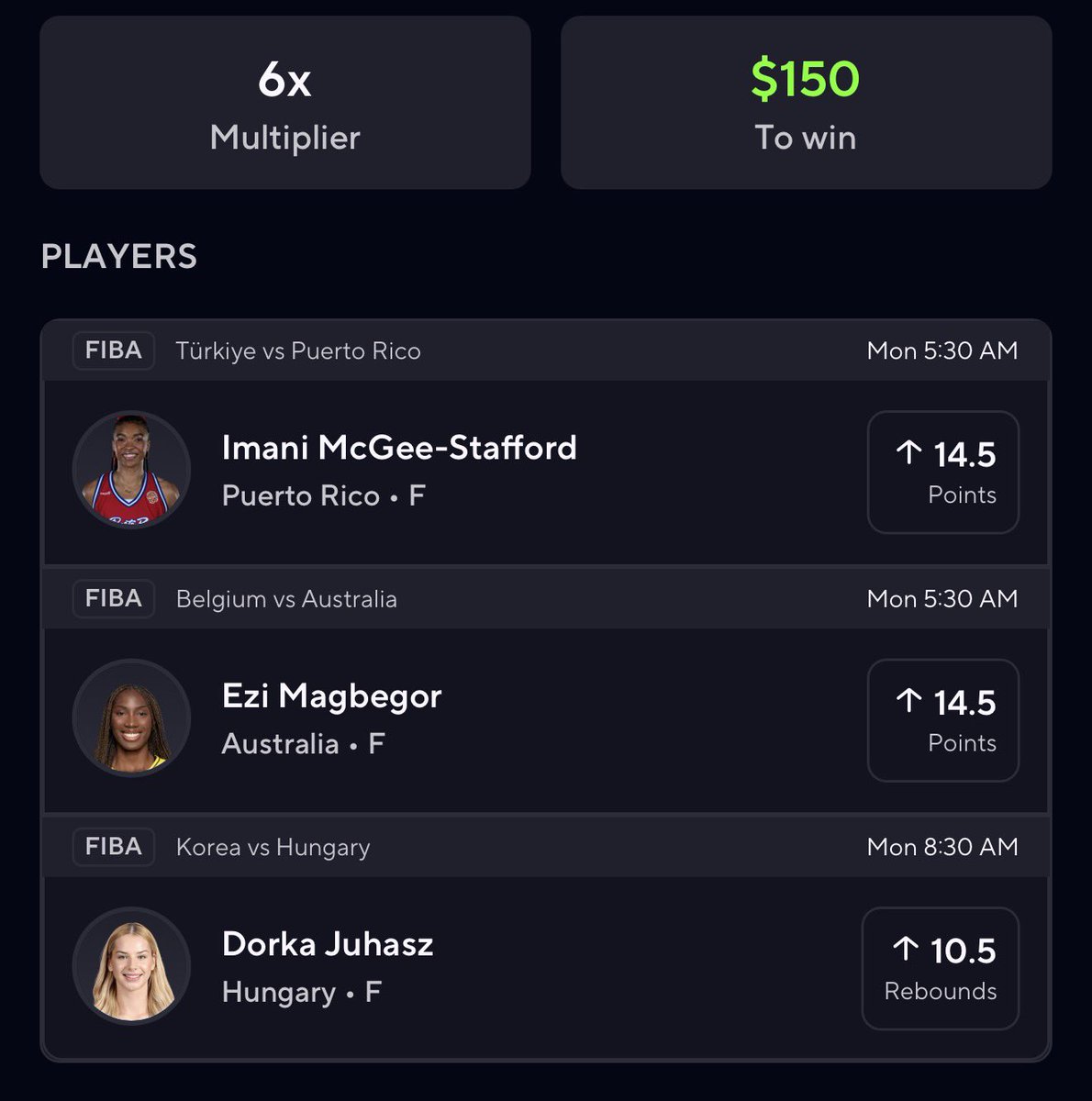 BaneSquad_'s tweet photo. Imagine waking up turning $25 into $150

Manifesting that 1 or both of these parlays cash us out. 🥹💯 https://t.co/bHKYVA75ye