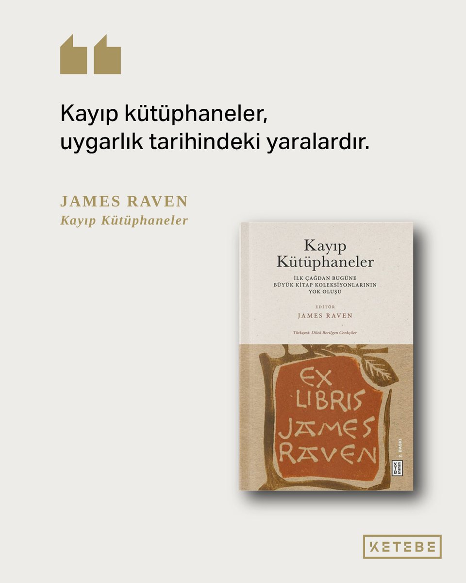 ketebe's tweet photo. Kayıp Kütüphaneler, antik dönemden modern çağa uzanan kütüphane yıkımlarını ve bu felaketlerin kültürel, siyasi ve entelektüel sonuçlarını ele alıyor. James Raven, bu kült eserinde, İskenderiye ve Mezopotamya'dan Nazilerin kitap kıyımlarına, Bosna ve Irak'taki yağmalara kadar tarihin en büyük kütüphane kayıplarını karşılaştırmalı olarak 14 makalede inceliyor.