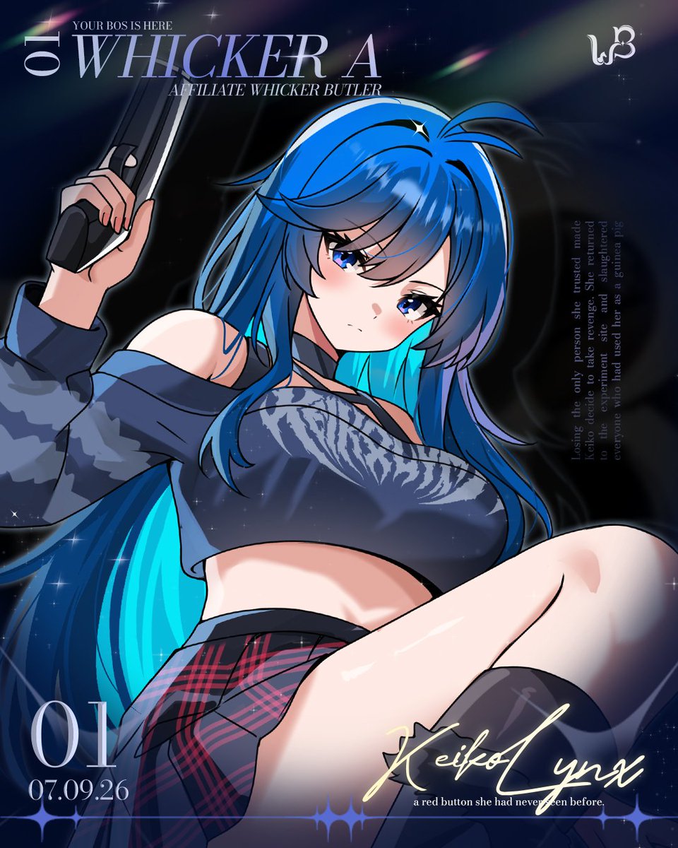 WhickerButler's tweet photo. 【 Whicker Affiliate 】

And here she is 👀
Yang kemarin masih jadi misteri, sekarang udah nggak perlu ditebak lagi. 

Keiko Lynx, our new affiliate! 
Welcome to Whicker Butler, Keiko!✨

#Vtuber #keikolynx #WhickerButler https://t.co/u9CQey2l1D