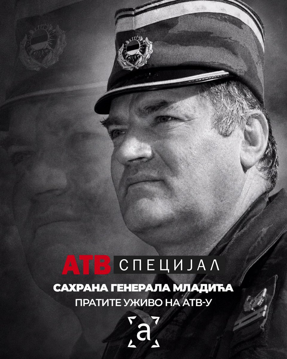 AtvBanjaluka's tweet photo. U toku je ATV Specijal 'Sahrana generala Mladića'. https://t.co/Ho83zyf5k0