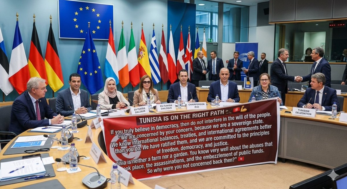slahomri8's tweet photo. response to those who claim to defend democracy:
Tunisia is on the right path 🦅🇹🇳💪. If you truly believe in democracy, then do not interfere in the will of the people.
“We are concerned by your concern, because we are a sovereign state. We know international balances, https://t.co/GLjTl1cKTu