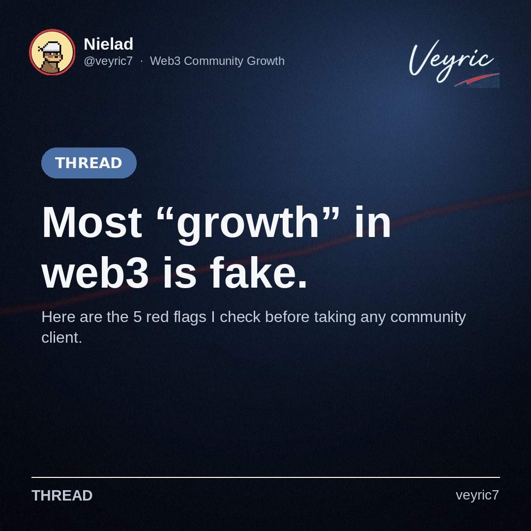 veyric7's tweet photo. Before I take on any Telegram/community client, I run it through a checklist first.
Most “growth” gigs in this space are built on fake numbers.
Here’s what I actually look for 🧵 https://t.co/AS6UoFyZJH