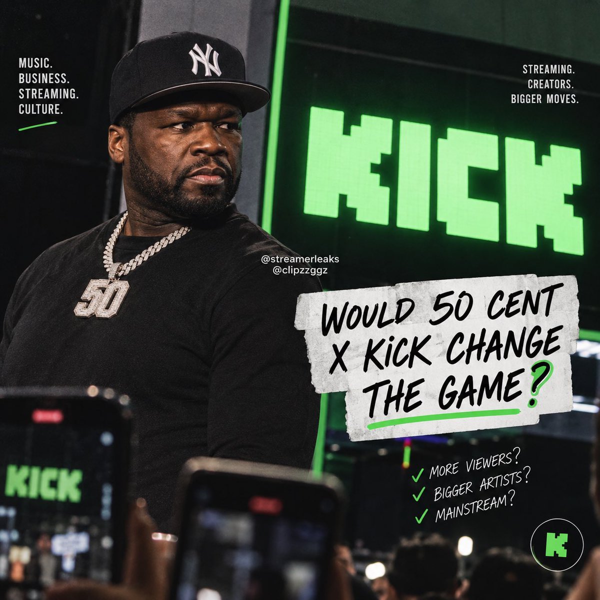 clipzzggz's tweet photo. 50 Cent doing ONE event with Kick could break the internet 😭🔥

@KickStreaming make it happen 👀 https://t.co/6XFRmbWCBT