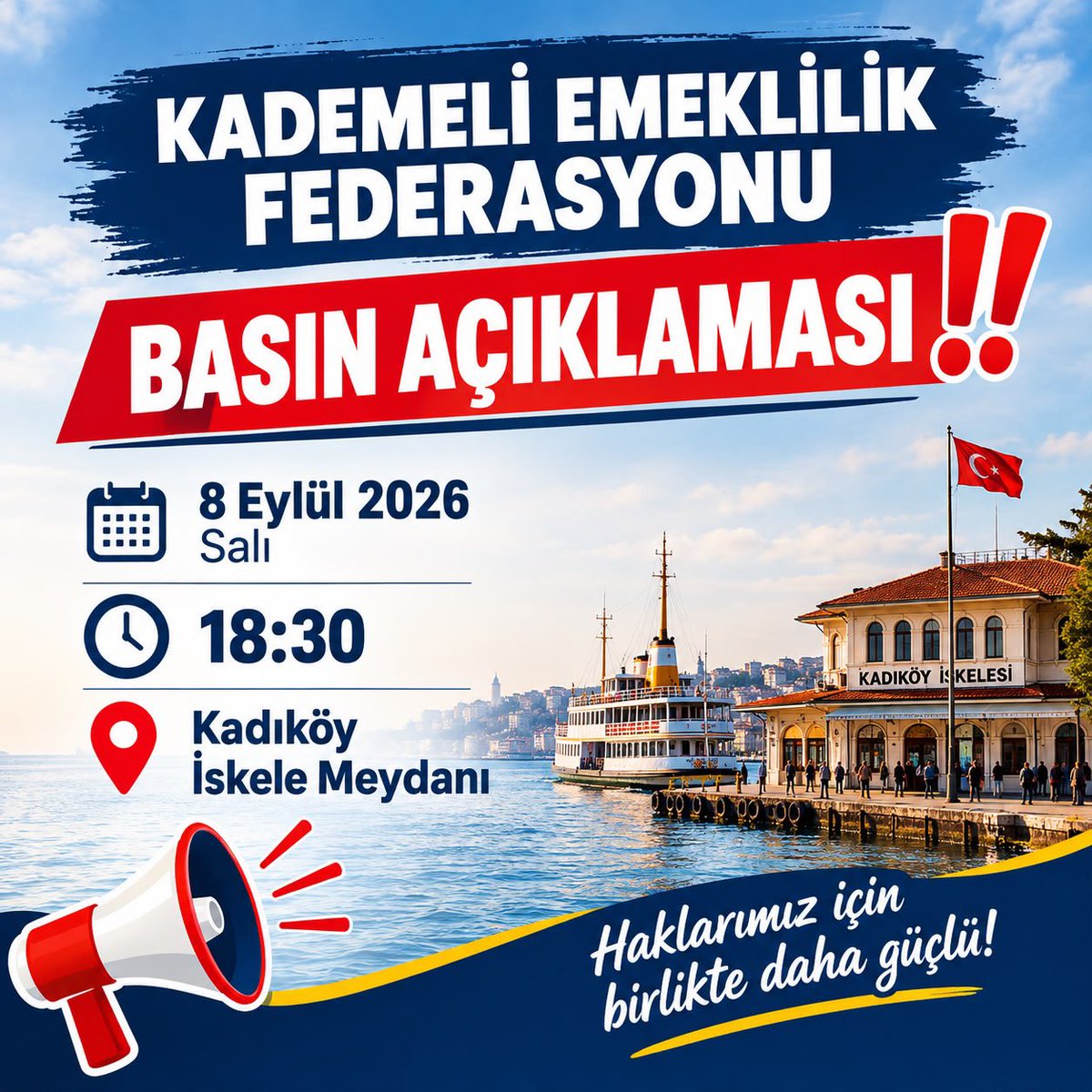 arslanibrahimss's tweet photo. Kademeli emeklilik bir ayrıcalık değil; hak, eşitlik ve sosyal adalet meselesidir.

Anayasa’nın eşitlik ve sosyal devlet ilkeleri ortadayken, birkaç günlük ya da aylık işe giriş farkının yıllarca daha fazla çalışmaya dönüşmesi kabul edilemez.

İktidarın yıllardır görmezden geldiği bu adaletsizlik, milyonların ortak sorunudur.

Yeni Parti olarak; dün olduğu gibi bugün de emekçinin ve hak arayan milyonların yanındayız. Kademede adaleti sağlayacak hakkaniyetli bir düzenleme için mücadele edeceğiz.

8 Eylül’de Kadıköy’den yükselecek talep nettir:

Ayrıcalık değil hakkımızı, lütuf değil adalet istiyoruz!
@KademeFed @ETTDER1999 @EmekDerResmi @eczozgurozel @yenipartiyiz @ozgurozeliletsm @CA_iletisim 
#SalıyıSallaKademe #KademeliEmeklilik #İbrahimArslan