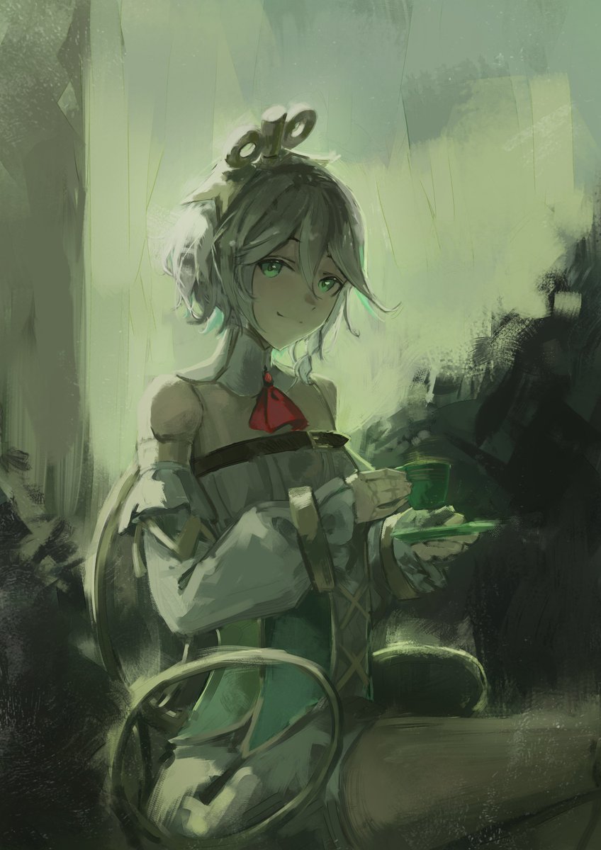 TabsArts's tweet photo. Painting of Ms. Immergreen 
#Immergination https://t.co/H9kiM9DfLe